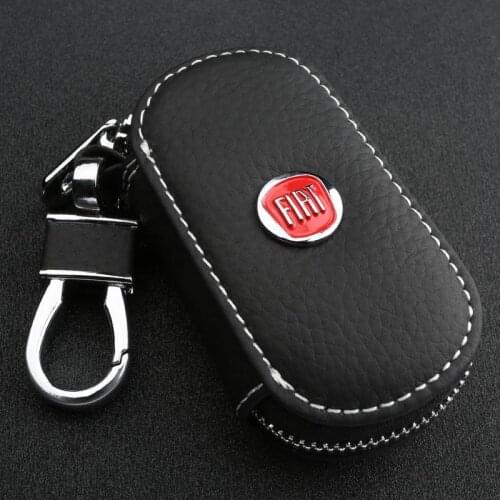 Genuine Leather Key Wallet Car Key Bag Key Case Fiat Panda Bravo Punto Linea Croma 500 595 Boyue Feiyue Lingya Ponto Accessories