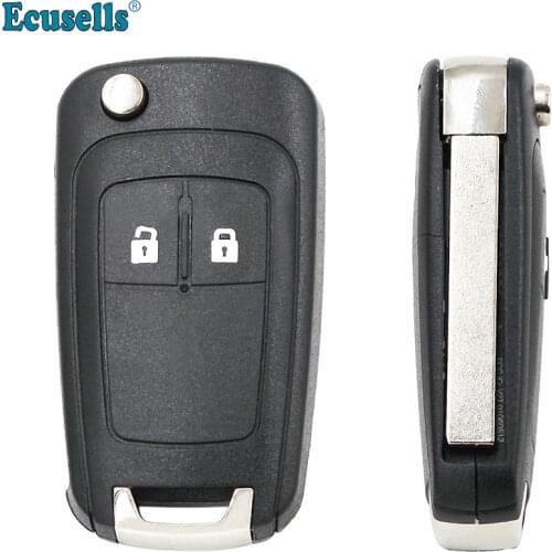 Flip Folding Key Shell case fob 2 Button for Chevrolet Aveo Cruze Orlando Trax Uncut HU100 Blade