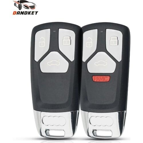 Dandkey Smart Remote Car Key Shell Blank Case For Audi A3 A4 A4L A5 A6 A8 Quattro Q5 Q7 S5 SQ7 2017 UP TT 2016 Fob 3/4 Buttons