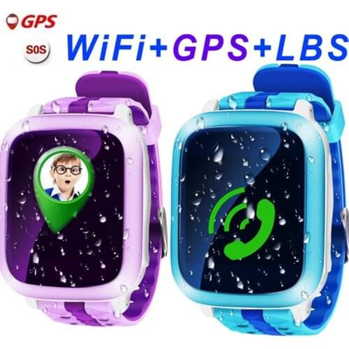 DS18 GPS Children Smart Watch DS18 GPS WiFi Locator Tracker Kid Wristwatch Waterproof SOS Call Smartwatch Child For IOS Android