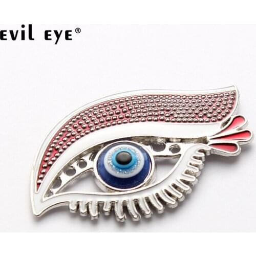 EVIL EYE 68mm*41mm High quality Zinc Alloy Blue Eyeball with Eye shape Charm Fridge Magnet