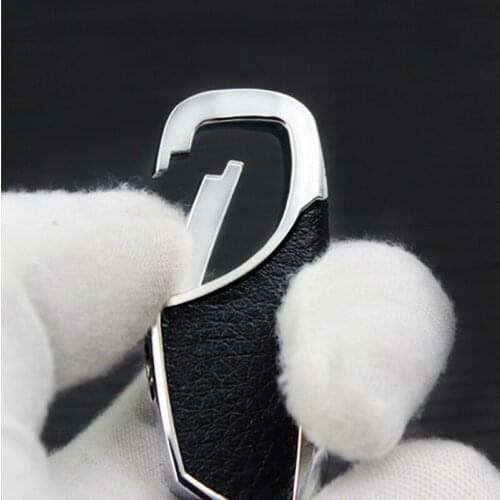 Exquisite Metal Leather Keychain Keyring Key Chain Car Key Ring For Nissan Tiida Teana Skyline Juke X-trail Almera Qashqai