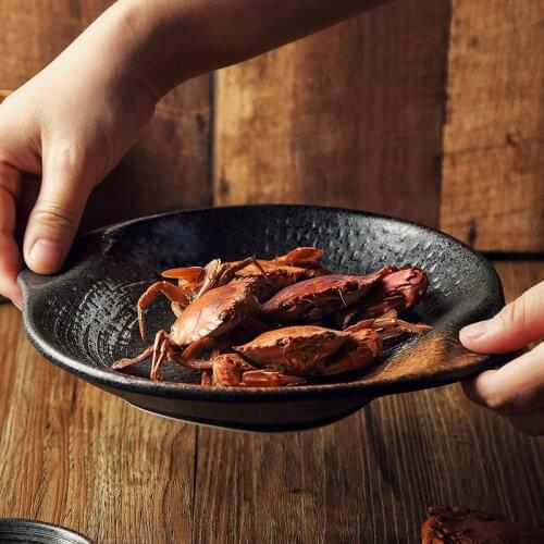 Japanese-style ceramic tableware noodle dish serving dish creative shallow dish home dish specialty restaurant dish