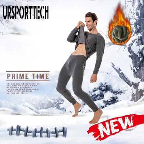 Winter Thermal Underwear Sets For Men Thermo Underwear Long Johns Winter Clothes Men Thick Thermal Clothing Solid Wholesale
