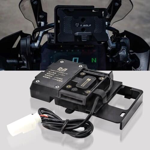 For BMW R1250GS ADV wireless Charging Mobile Phone Navigation Bracket R 1250 GS R1250 Motorcycle USB Charging 12MM Mount