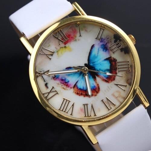 2020 Hot Sale Ladies Watches Fashion Butterfly Watches Women Leather Band Female Wristwatches Quartz Cheap Price Dropshipping