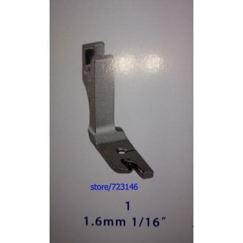 NO:1 1.6mm 1/16" 2pcs HIGH SHANK SCROLL HEMMER FEET FOOT SET for INDUSTRIAL Single Needle Sewing Machines singer juki pfaff