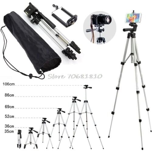 Professional Camera Tripod Stand Holder Mount For iPhone Samsung Cell Phone +Bag