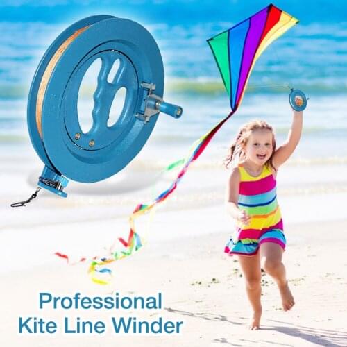 Professional Kite Line Winder Winding Reel Grip Wheel with 650 Feet Flying Line String Flying Tools for Kids Adults