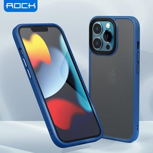 ROCK Luxury Translucent Case For iPhone 13 Pro Max Anti-knock Matte TPU Bumper Case For iPhone 13 Mini PC Shockproof Back Cover