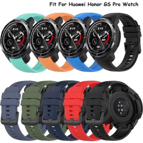 22mm Silicone Strap for Huawei Honor GS Pro Smart Watch Sport Watchband Wrist Band Bracelet For Honor Watch GS Pro