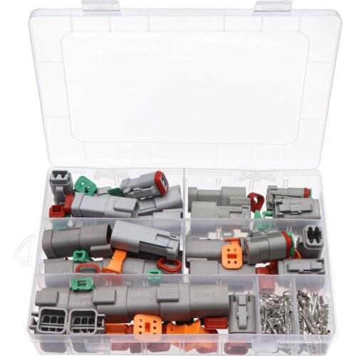 202pcs Waterproof Wire Connector DTM06 2/3/4/6/8/12S Pin DT06-2/3/4/6S DT04-2/3/4/6P Car Electrical Connector Plug Truck Harness