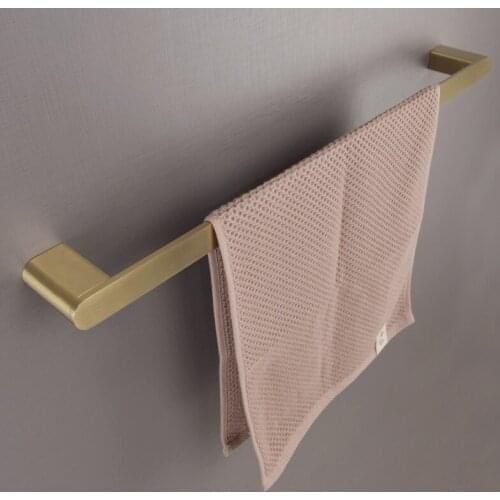 Gold 304 Stainless Steel Holder Rack Wall Mounted Hanger Bathroom Towel Bar Shelf Roll