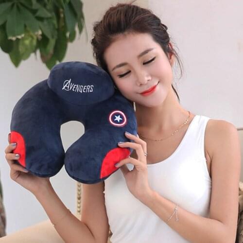 1Pcs Fashion Anime Cute Cartoon Animal U-Shape Neck Pillow/Car travel Pillow Portable Therapy nap office Pillow back cushion