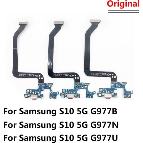 10Pcs/Lot,Charger Board PCB Flex For Samsung Galaxy S10 ( 5G ) G977U G977F G977N USB Port Connector Dock Charging Ribbon Cable