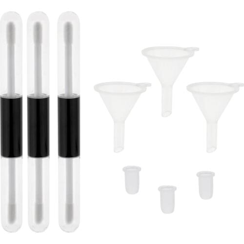 3Pcs/Set 4ml Empty Clear Lip Gloss Bottle Eyelash Oil Cosmetic Tubes 2 Ways