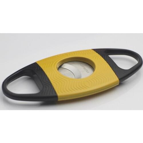 Cigar Accessories Cigar scissors Cutters Portable Double-edged Metal Thickened Leather Case Gift for Friends