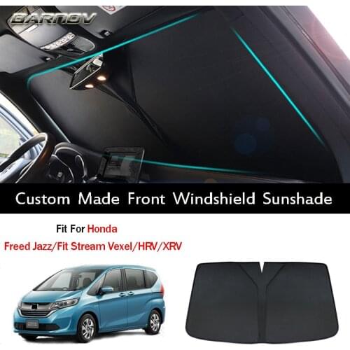 Car Special Front Windshield Sunshade Double Insulation Custom Made Fit for Honda Freed Jazz/Fit Stream Vexel/HRV/XRV Jade