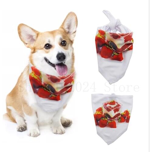Free Shipping 12pcs/lot sublimation blank Pet drool towel triangle towel For Sublimation INK Print DIY
