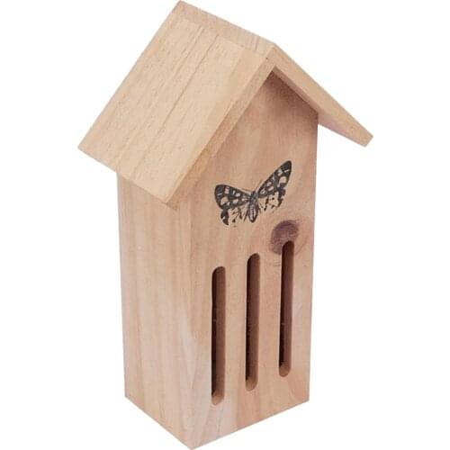 Safe Wooden Butterfly House Resting Place for Bugs Ladybugs Insects Yard