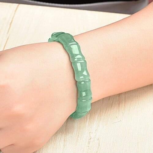 Emerald transparent gem square 12*14.4 mm Synthesis beads Dong ling Jasper bracelet, can give gifts for the festival