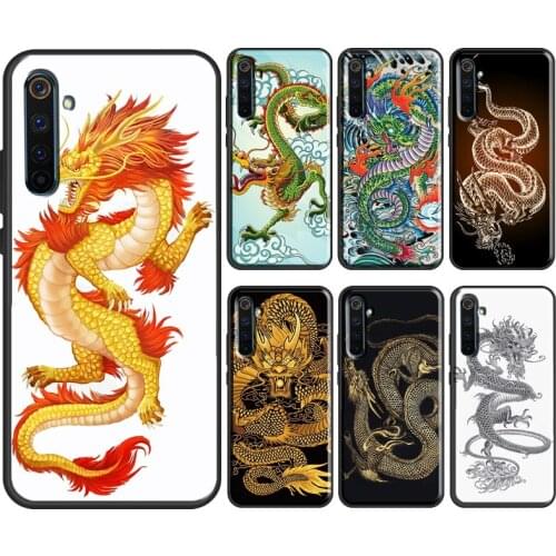 Chinese Dragon Case For OnePlus 9 8 7 Pro Nord 7T 8T Coque For OPPO Realme 8 Pro 6 Pro 7 Pro Q3 C3 C11 GT
