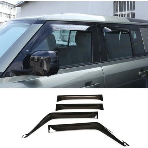For Land Rover Defender 90 110 2020-21 ABS Car Window Sun Rain Shade Visors Shield Shelter Protector Cover Trim Car Accessories