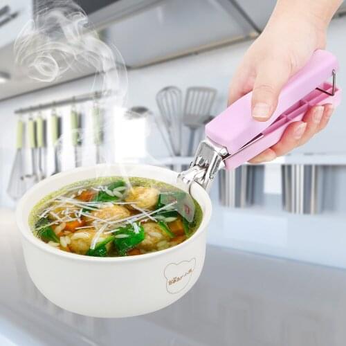 NICEYARD Bowl Holder Dish Clamp Pot Pan Gripper Clip Hot Dish Plate Bowl Clip Retriever Tongs Silicone Handle Kitchen Tools