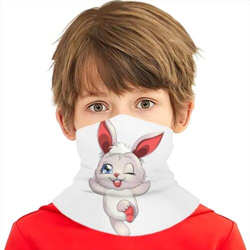 Children Cartoon Rabbit Multifunctional Headscarf Winter Outdoor Sports Neck Warm Scarf Boy/Girl Cute Rabbit Role-playing Mask