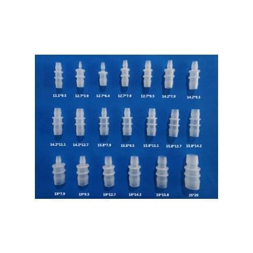 Aperture15.8mm-25mmVariable straight two-way connector through reduced plastic micro plastic