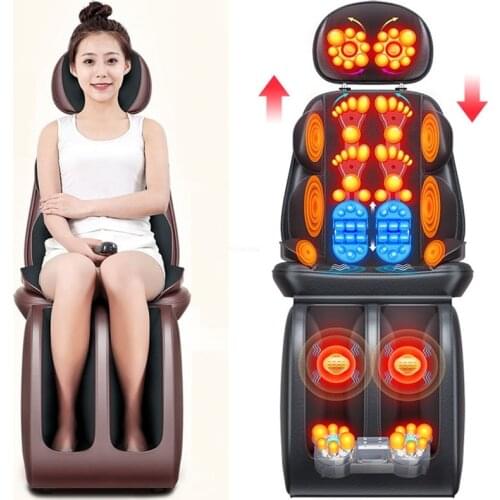 Electric massager neck lumbar back shoulders multi-function body vibration kneading chair cushion household 220V