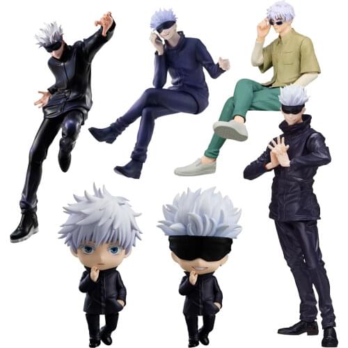11CM PVC Gojo Satori Jujutsu Kaisen Figurine Kute Ersion Action Figure Megumis Rose Anime Figuras Collectible Model Statue Toys