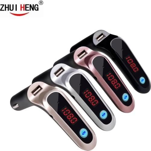 FM Transmitter MP3 Music Player USB TF Card Support Charger Wireless Bluetooth Car Kit LCD Hands-Free Mobile Phones Tablets Dsp