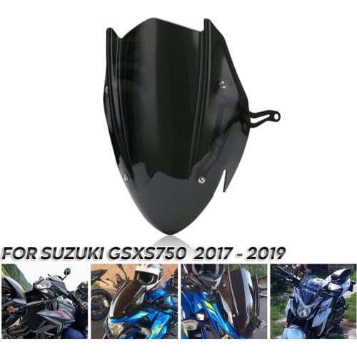 GSXS750 Windscreen Windshield Wind Deflectors For Suzuki GSX-S750 GSX-S GSXS 750 2017 2018 2019 Motorcycle Accessories Black