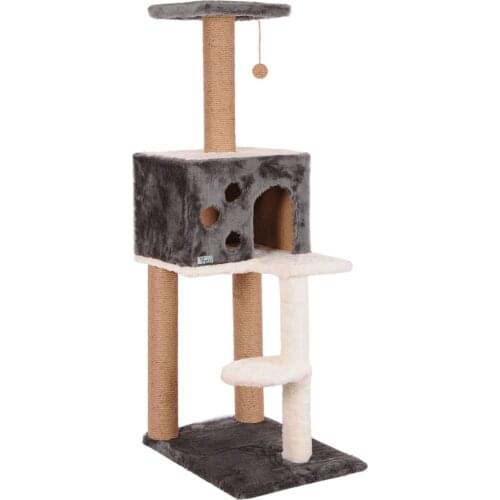 Pet toy Sisal cat scratching column for cats climbing post jump tower toy ball Bite resistant furniture protect