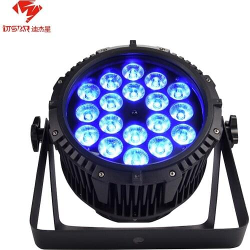 IP65 Waterproof LED Par Light 18x18W RGBWA UV 6in1 Outdoor Washer Wall Stage Equipment 18x12W 4in1 Pool Floor DJ Show Uplighting