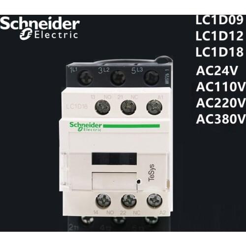 Schneider AC contactor LC1D09 LC1D12 LC1D18 BC7 F7C M7C Q7C 24V 110V 220V 380V