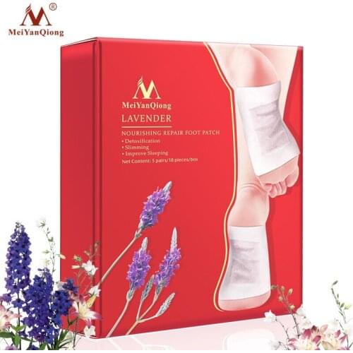 Lavender Detox Foot Patches Toxins Feet Slimming Cleansing Herbal Body Health Adhesive Pad Weight Loss Care