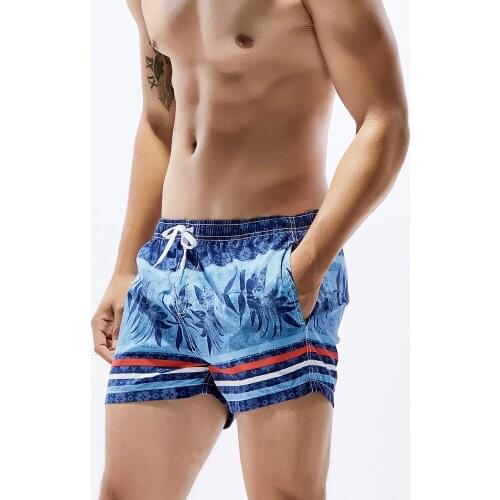 Mens sport Pants Beach shorts swimming pants Running sports Color matching speed dry GYM shorts Summer Swimwear plus size