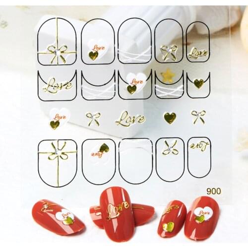 1pc Lovely Small Decals 3D hot Stamping DIY Nail Art Stickers Accessories All for Manicure 60*60mm (no paper packaging)