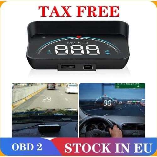 Newest Car HUD Head Up Display Digital Speed Alarm Projector Windshield OBD2 II EUOBD Speed Odometer Mileage Auto Display 12V