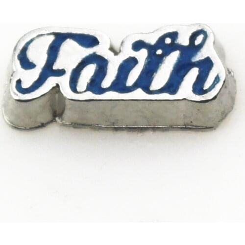 New arrive Faith floating charms living glass floating memory locket DIY Jewelry 20pcs/lot