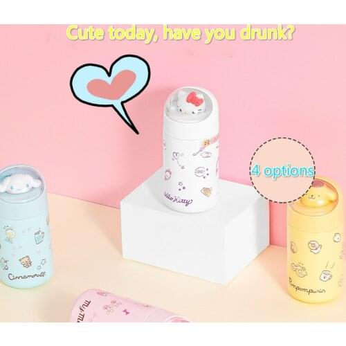 New Stainless Steel Cartoon Thermos Vacuum Flask 280ML Cute Coffee Tea Milk Cup Children Water Bottle Portable Insulated Thermos