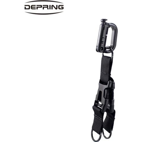 Outdoor Tactical Molle Keychain Strap Molle Belt Clips Backpack Buckle Hooks Webbing Hook Carabiner Shackle for Camping