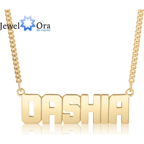 Personalized Custom Name Necklace for Men 3 Colors Customized Capital Letter Nameplate Pendants Male Jewelry Gift for Father