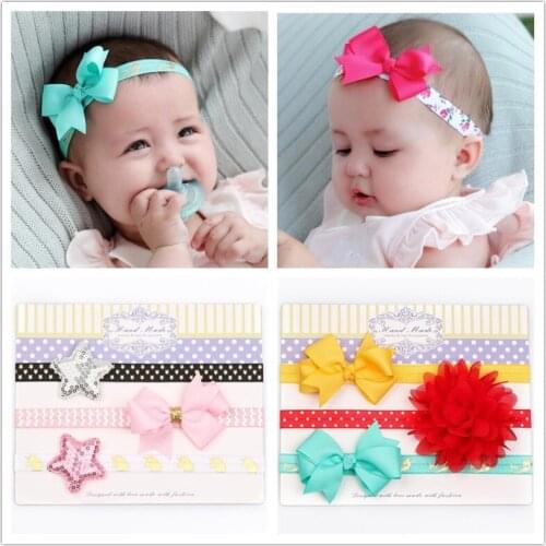 Cute Bowknot Flower Bow Headband Girls Kids Hair Head Bands Bows Wrap Accessories For Hair Newbron Headband Headwrap Headdress