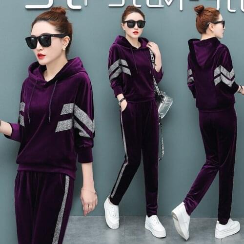 Hoodies plus size autumn clothes 2020 women fashion clothing sets korean lounge wear set Pants two piece set Winter oversize