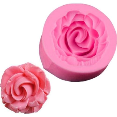 High Quality Rose Silicone Cake Mold 3D Flower Fondant Mold Cupcake Jelly Candy Chocolate Decoration Silicone Baking Tool Moulds
