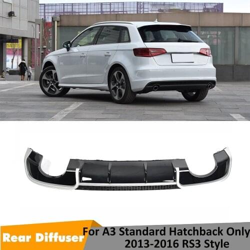 Carbon Fiber / FRP Rear Diffuserfor Audi A3 Standard Sedan RS3 Hatchback 4 Door 8V Bumper Lip Spoiler Non Sline