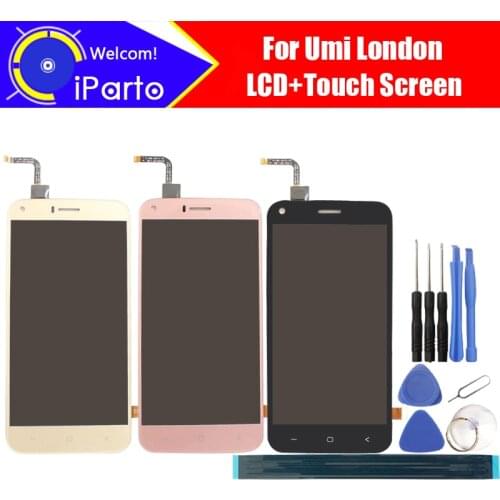 5.0'' Umi London LCD Display+Touch Screen Digitizer 100% Original Tested LCD Screen Glass Panel For London 6A01B000Q4100